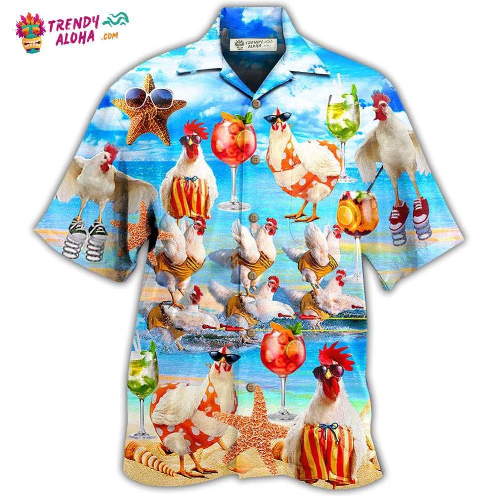 Chicken On The Beach Love Summer Hawaiian Shirt – Trendy Aloha Chicken On The Beach Love Summer Hawaiian Shirt – Trendy Aloha