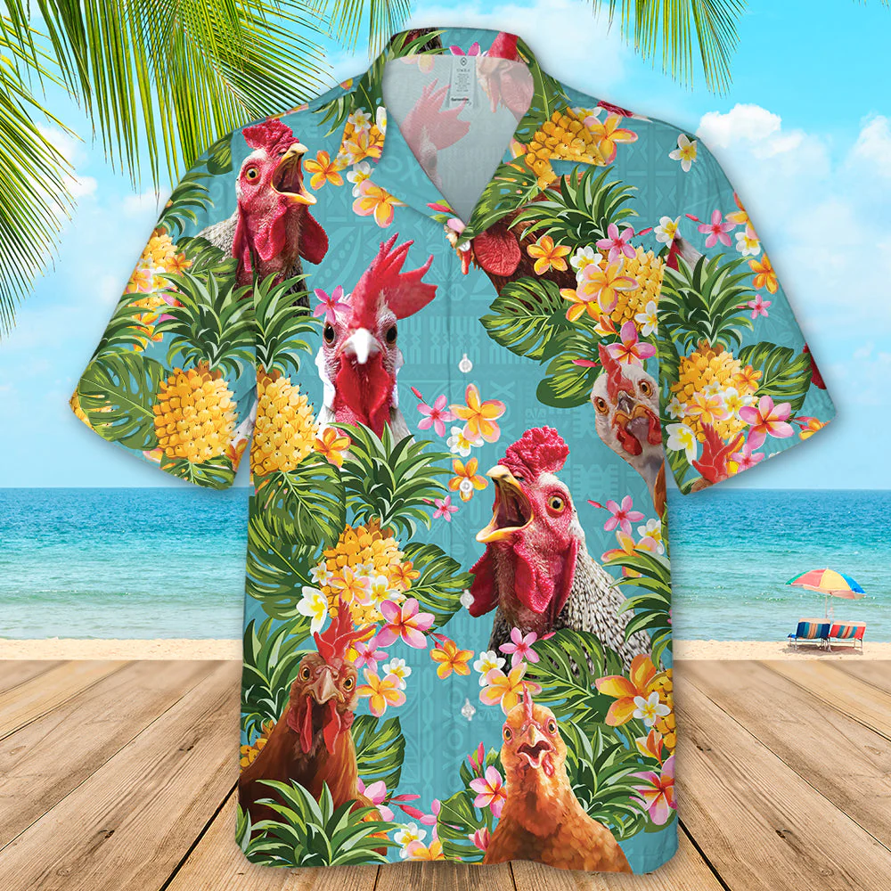 Chicken Pineapple Fusion Hawaiian Shirt For Tropics Lovers