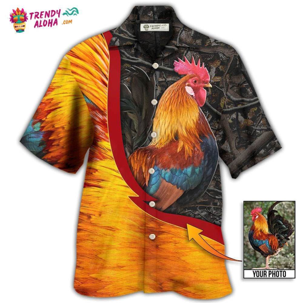 Chicken Rooster Beautiful Style Custom Photo Hawaiian Shirt – Trendy Aloha