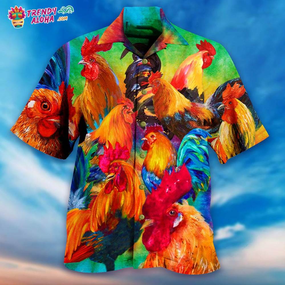 Chicken Rooster Style Hawaiian Shirt – Trendy Aloha