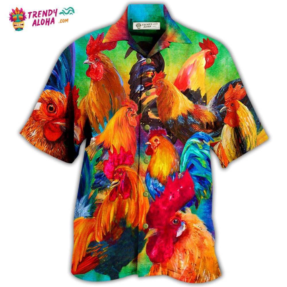 Chicken Rooster Style Hawaiian Shirt – Trendy Aloha
