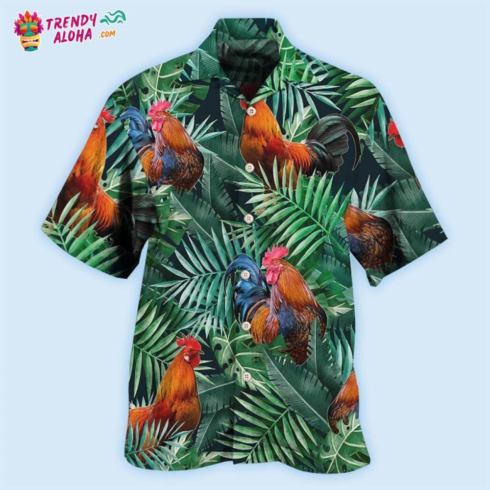 Chicken Rooster Tropical Summer Vibes Hawaiian Shirt – Trendy Aloha