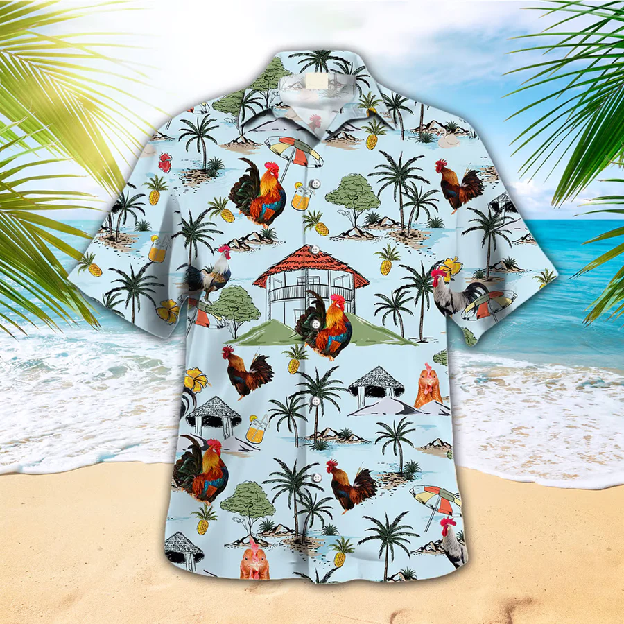 Chicken Trendy Hawaiian Shirt For Farm Lovers, Summer Trendy Hawaiian Shirt For Men And Women