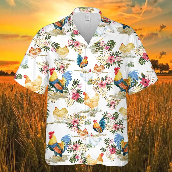 Chicken Trendy Hawaiian Shirt, Summer Gifts For Men And Women