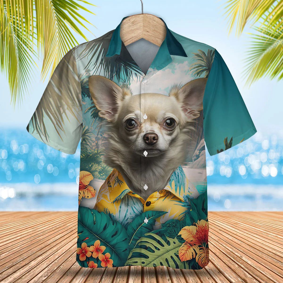 Chihuahua 2 – 3D Tropical Trendy Hawaiian Shirt