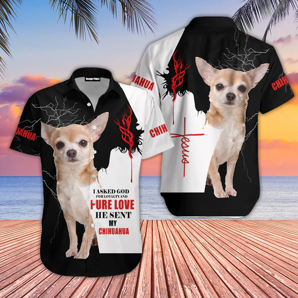 Chihuahua Dog Jesus Trendy Hawaiian Shirt For