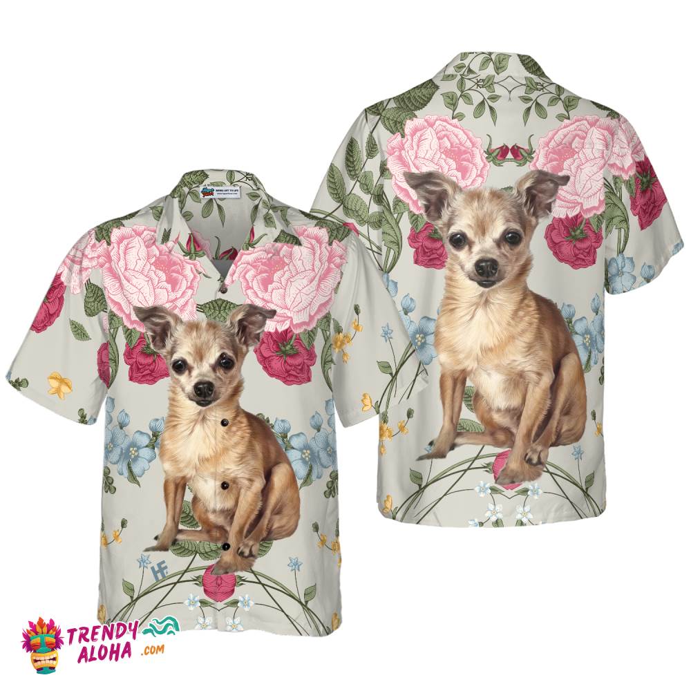 Chihuahua Floral Shirt Hawaiian Shirt