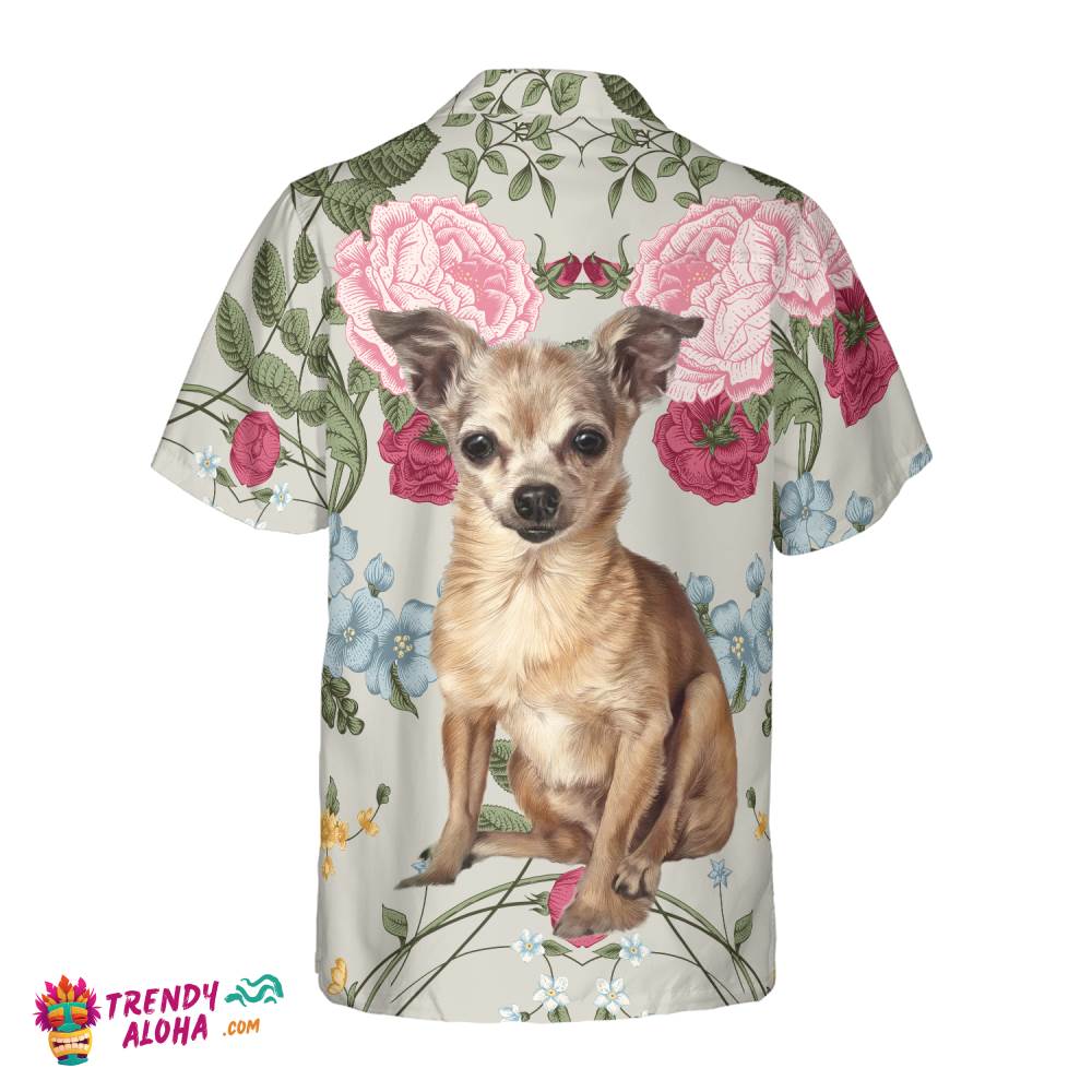 Chihuahua Floral Shirt Hawaiian Shirt