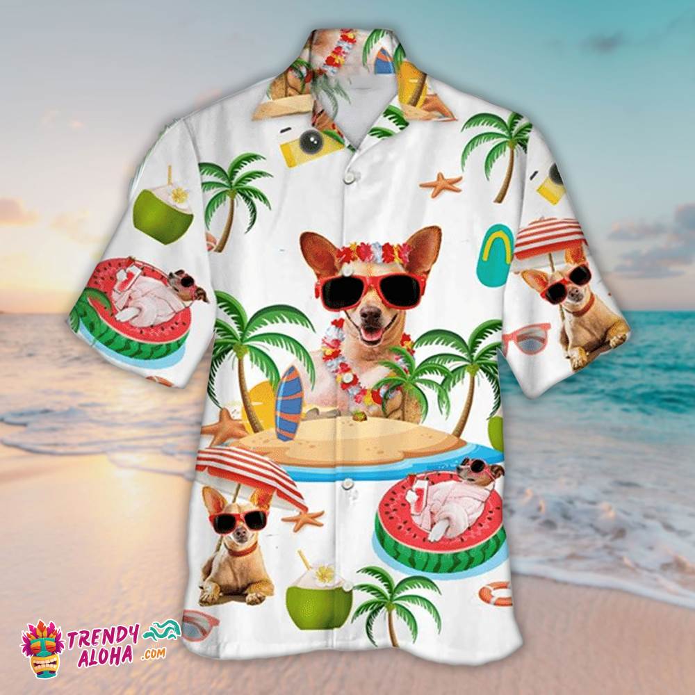 Chihuahua Hawaiian Shirt Chihuahua On Vacation, Aloha Hawaiian Shirts