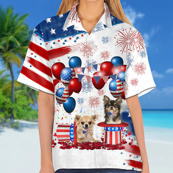 Chihuahua Independence Day Trendy Hawaiian Shirt For Men And Women, 4Th Of July Trendy Hawaiian Shirt