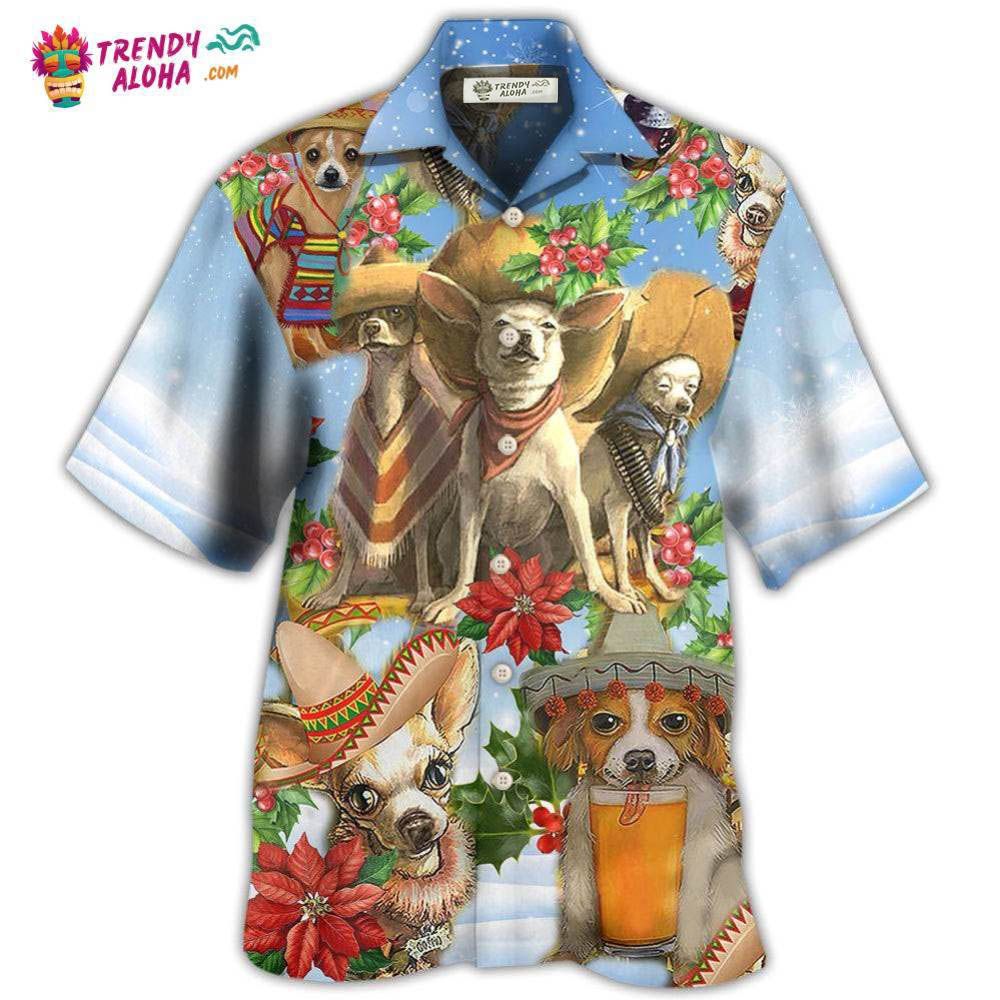 Chihuahua Loves Snow Merry Christmas Hawaiian Shirt – Trendy Aloha Chihuahua Loves Snow Merry Christmas Hawaiian Shirt – Trendy Aloha
