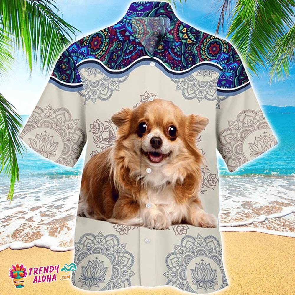 Chihuahua Terrier Shirt Chihuahua Mandala Pattern, Aloha Hawaiian Shirts