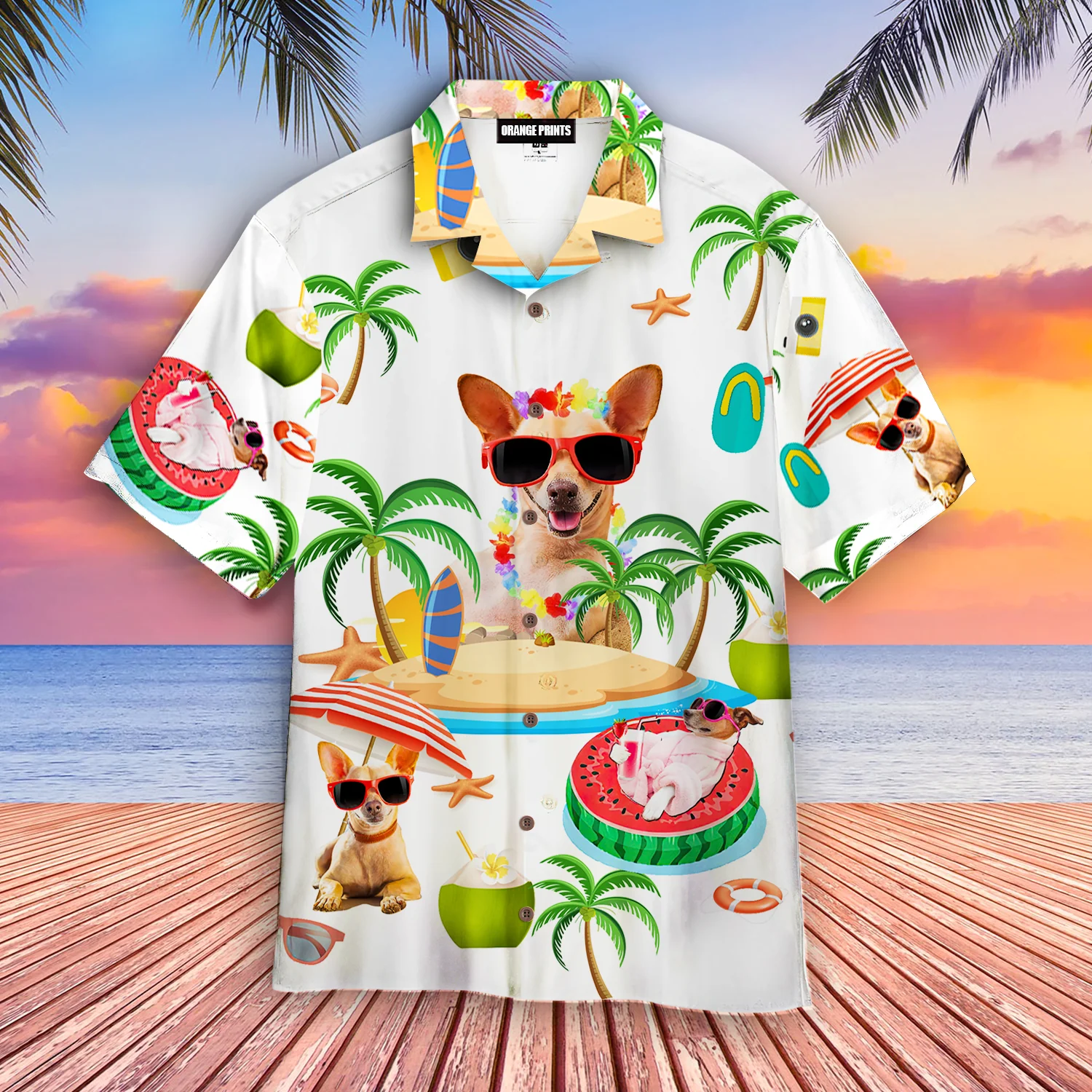 Chihuahua Trendy Hawaiian Shirt