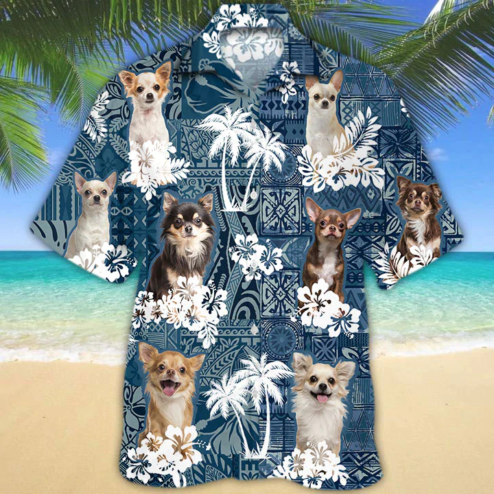 Chihuahua Trendy Hawaiian Shirt, Dog Summer Aloha Trendy Hawaiian Shirt For Men, Women