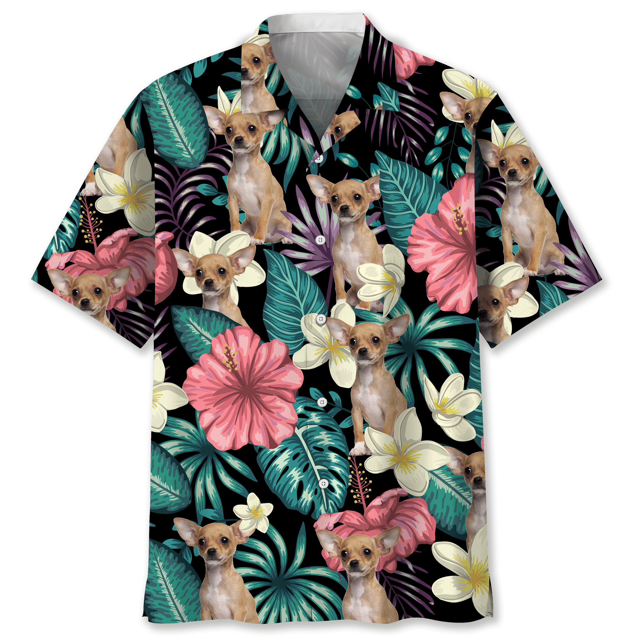 Chihuahua Tropic Oasis – Stand Out in the Tropics with this 3D Trendy Hawaiian Shirt