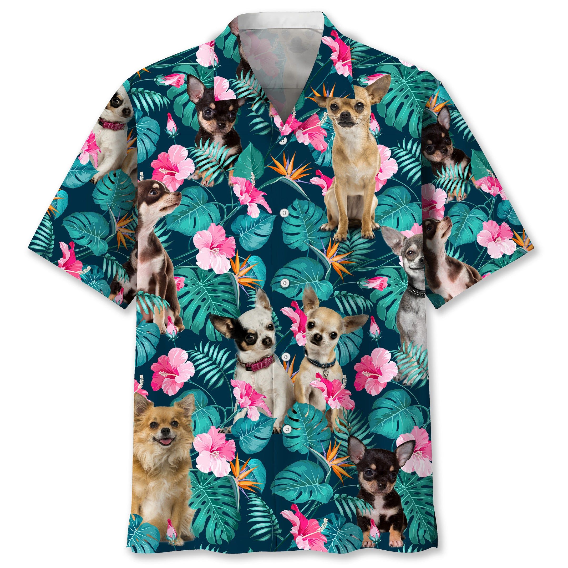 Chihuahua Tropical Trendy Hawaiian Shirt