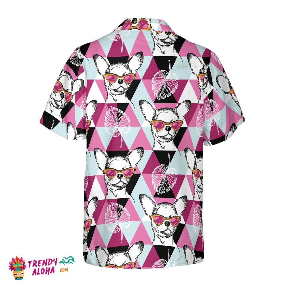 Chill Chihuahua Wearing Sunglasses Hawaiian Shirt