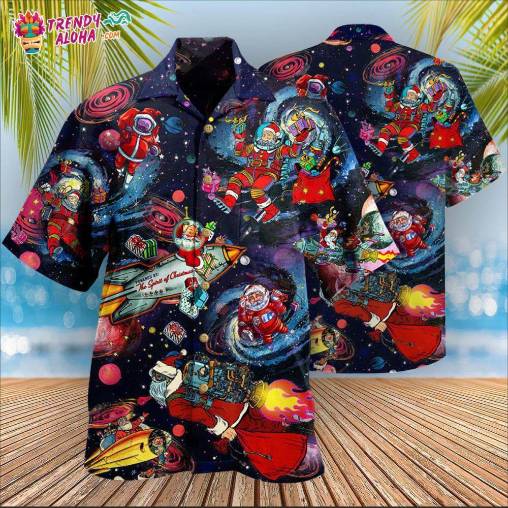 Chrismas Santa In The Space Hawaiian Shirt – Trendy Aloha