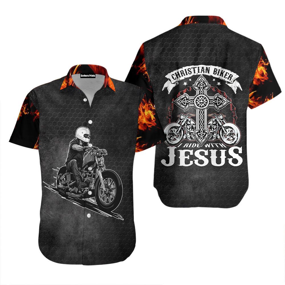 Christian Jesus Biker Aloha Hawaiian Shirts For Men & For Women | Christian Jesus Biker Aloha Hawaiian Shirts For Men & For Women |