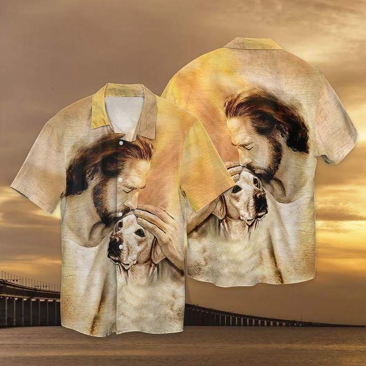 Christian Jesus Love Labrador Dog Aloha Hawaiian Shirts For Men And Women