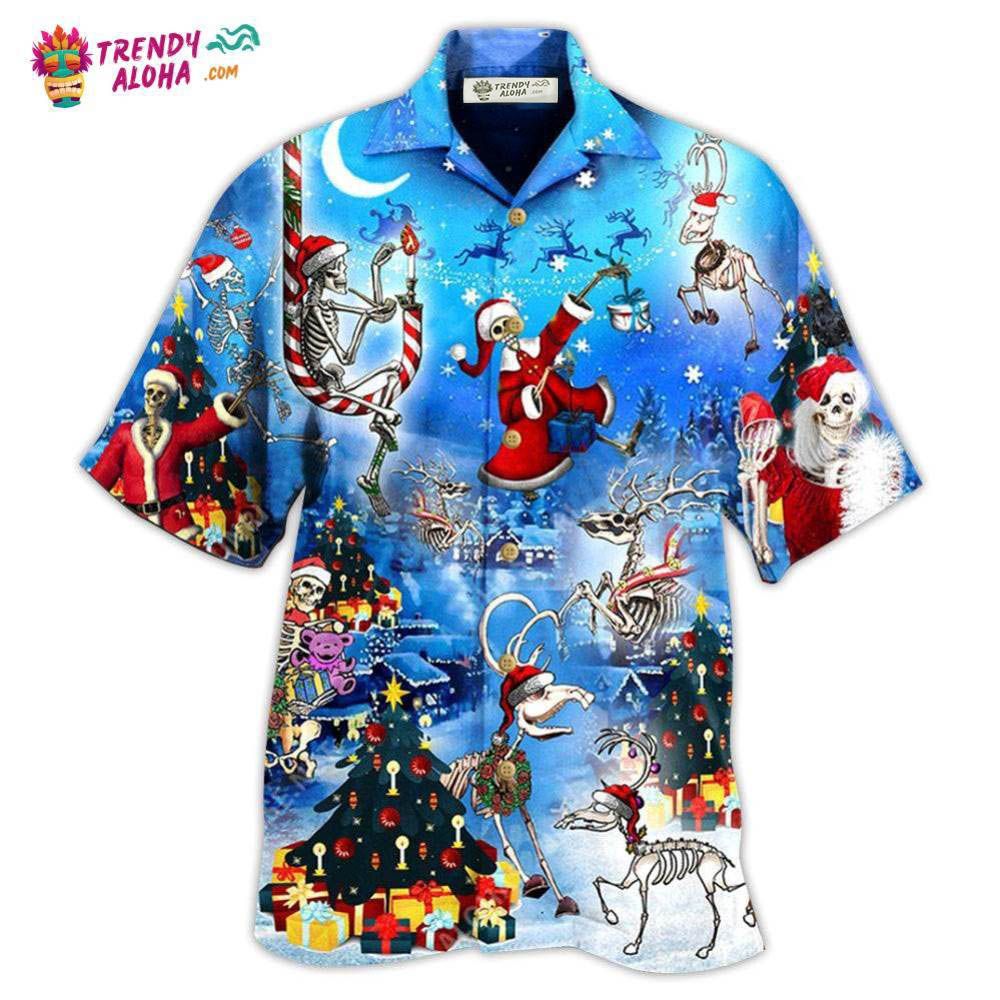 Christmas And Skull Merry Xmas Night Hawaiian Shirt – Trendy Aloha Christmas And Skull Merry Xmas Night Hawaiian Shirt – Trendy Aloha