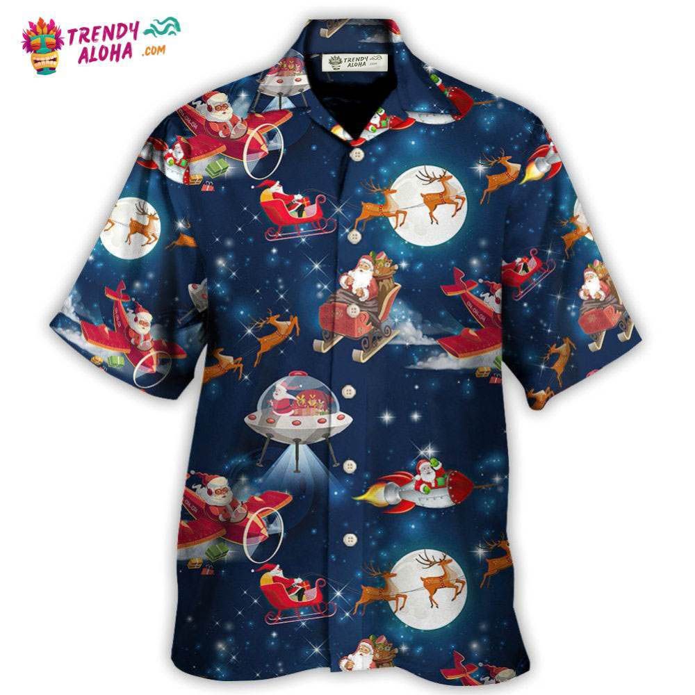 Christmas Astronaut Santa Claus Hawaiian Shirt – Trendy Aloha