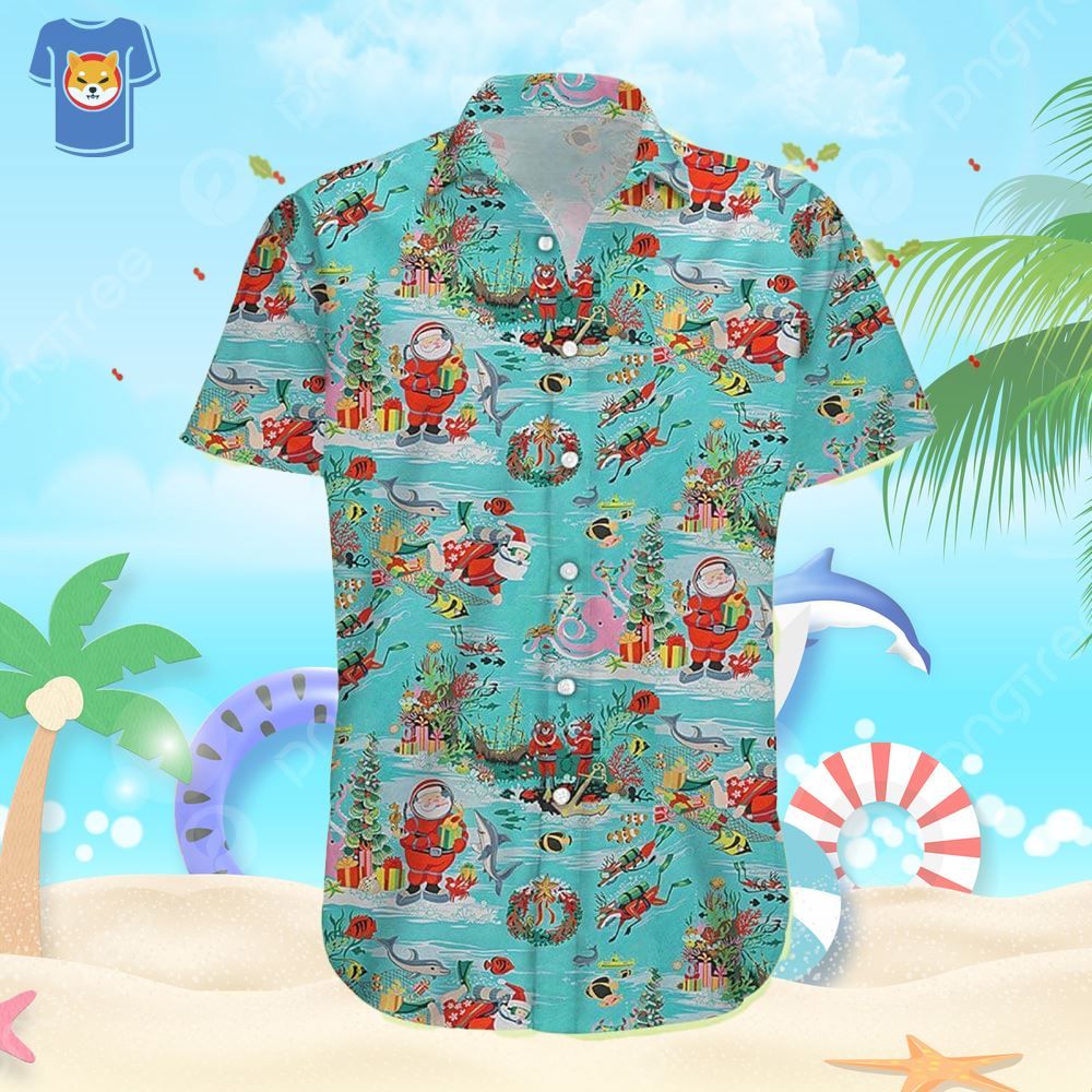 Christmas Beach Shirt Men And Women Gift Hawaiian Shirt