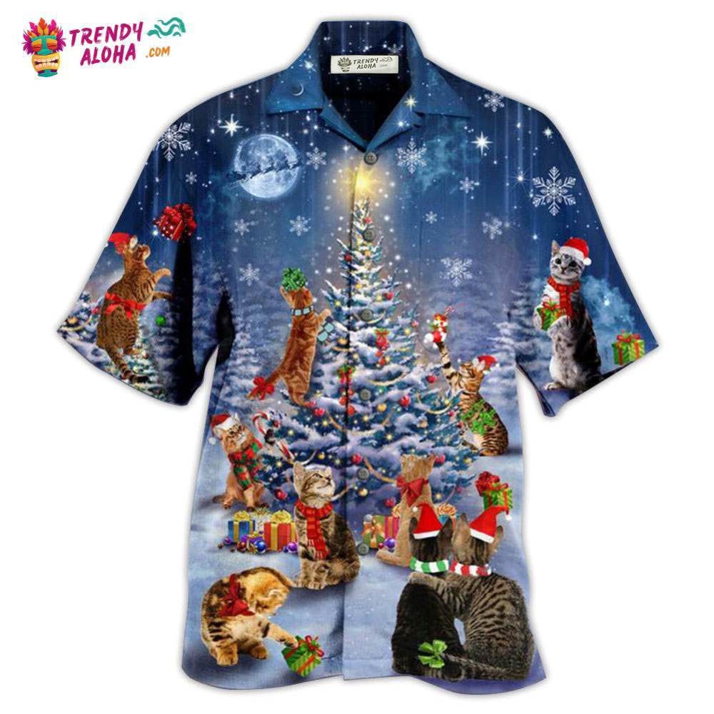 Christmas Cat Love Merry Christmas Hawaiian Shirt – Trendy Aloha Christmas Cat Love Merry Christmas Hawaiian Shirt – Trendy Aloha