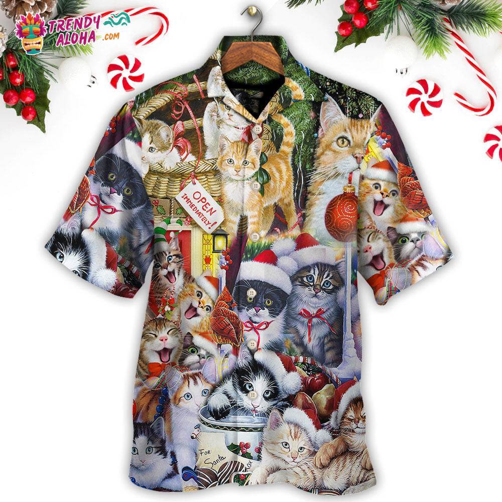 Christmas Cat Love Xmas Hawaiian Shirt – Trendy Aloha