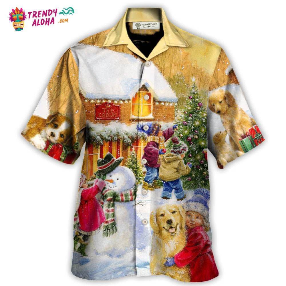 Christmas Children And Animals Love Christmas In The Town Art Style Hawaiian Shirt – Trendy Aloha Christmas Children And Animals Love Christmas In The Town Art Style Hawaiian Shirt – Trendy Aloha