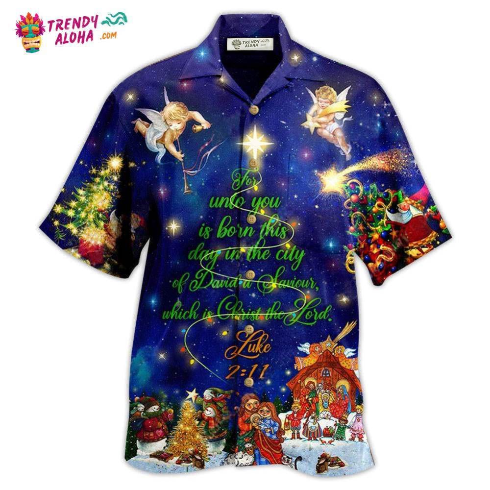 Christmas Christ The Lord In Blue Hawaiian Shirt – Trendy Aloha Christmas Christ The Lord In Blue Hawaiian Shirt – Trendy Aloha