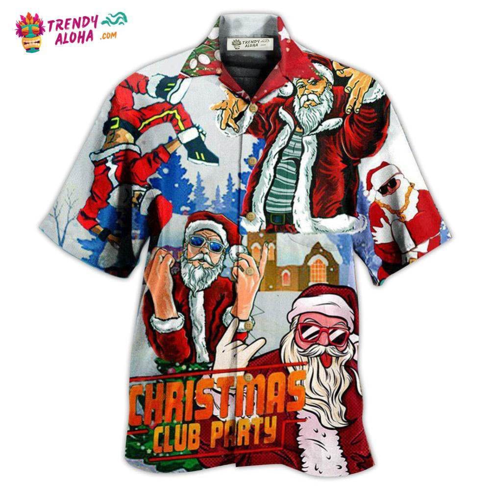 Christmas Christmas Club Party Santa Dances Like A Star Hawaiian Shirt – Trendy Aloha