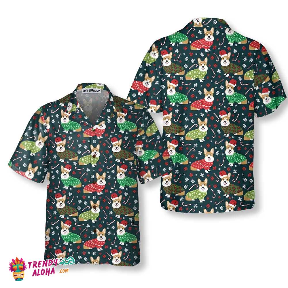 Christmas Corgis Hawaiian Shirt, Cute Christmas Dog Shirt, Christmas Gift For Dog Lovers Christmas Corgis Hawaiian Shirt, Cute Christmas Dog Shirt, Christmas Gift For Dog Lovers