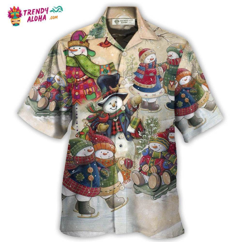 Christmas Couple Snowman Lover Winter Xmas Hawaiian Shirt – Trendy Aloha