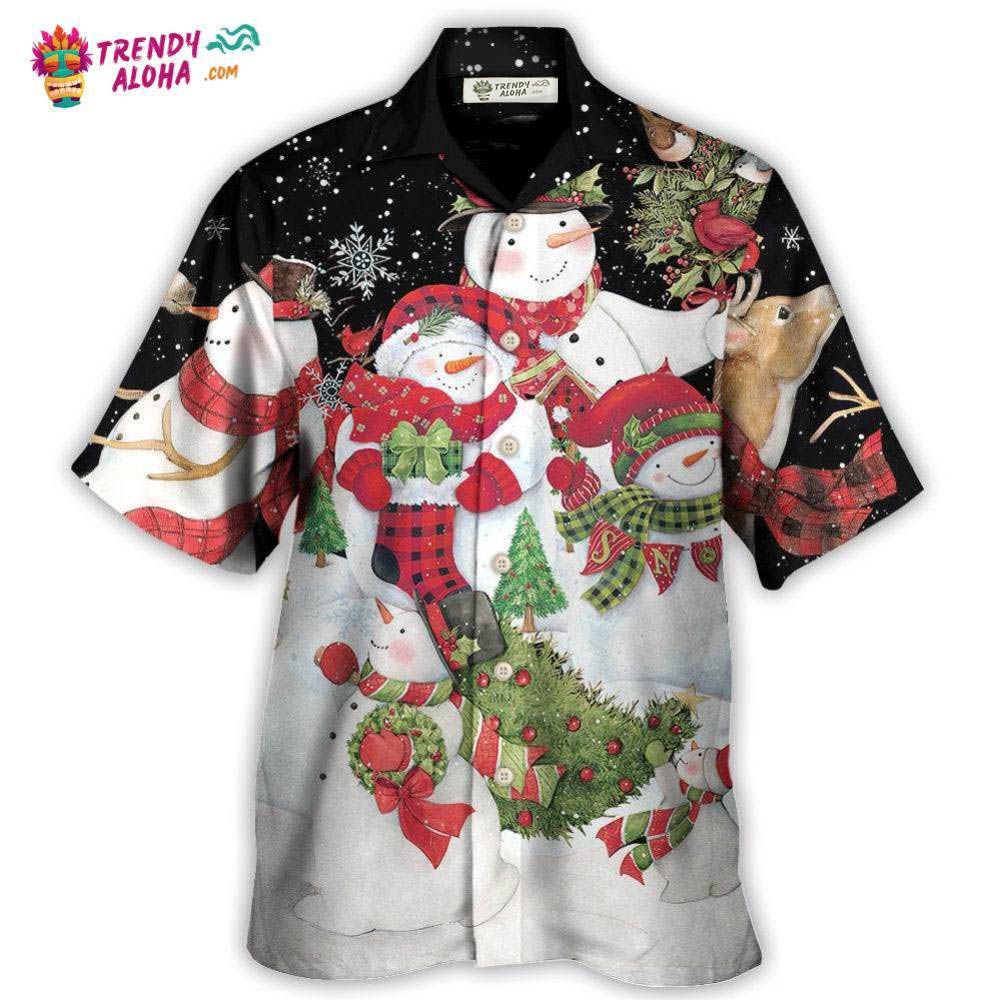 Christmas Cutie Snowman Happy Xmas Cardinal Hawaiian Shirt – Trendy Aloha Christmas Cutie Snowman Happy Xmas Cardinal Hawaiian Shirt – Trendy Aloha