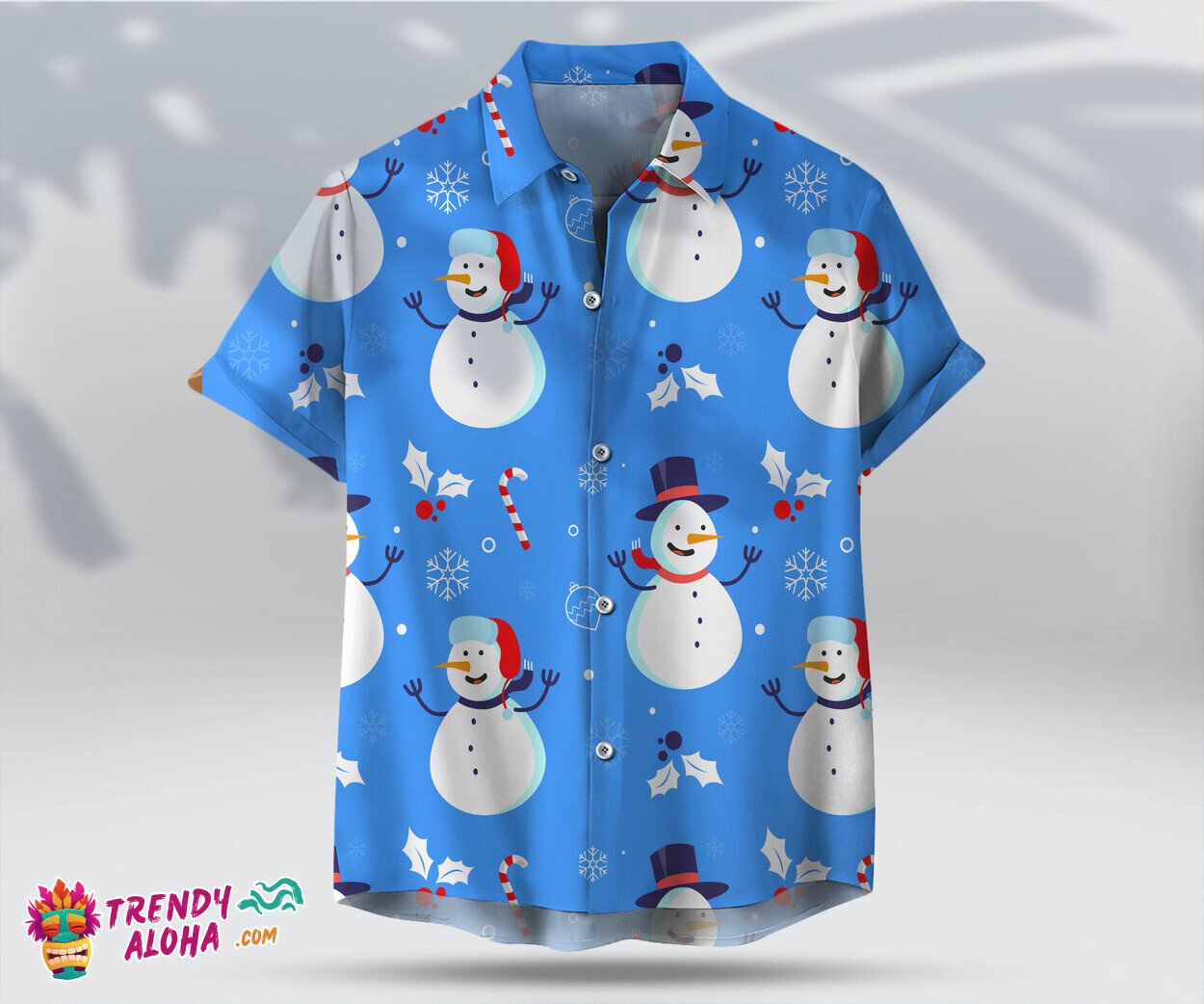 Christmas Delight Snowman Unisex Hawaiian Comfort Festive Tee