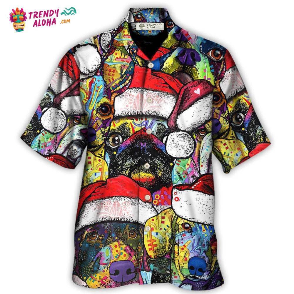 Christmas Dog Colorful Draw With Love Hawaiian Shirt – Trendy Aloha Christmas Dog Colorful Draw With Love Hawaiian Shirt – Trendy Aloha