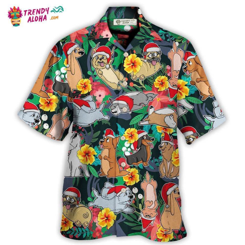 Christmas Dog Santa Merry Xmas Hawaiian Shirt – Trendy Aloha