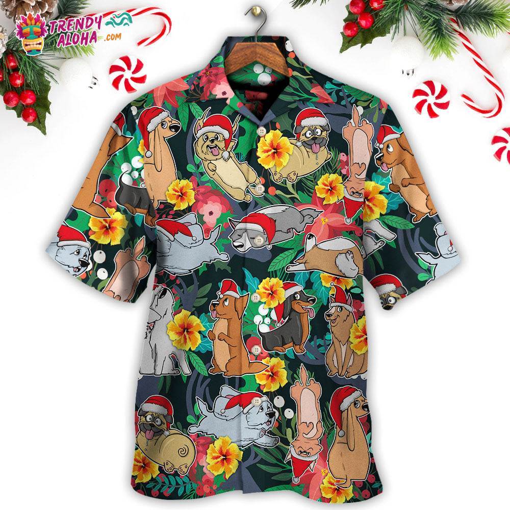 Christmas Dog Santa Merry Xmas Hawaiian Shirt – Trendy Aloha
