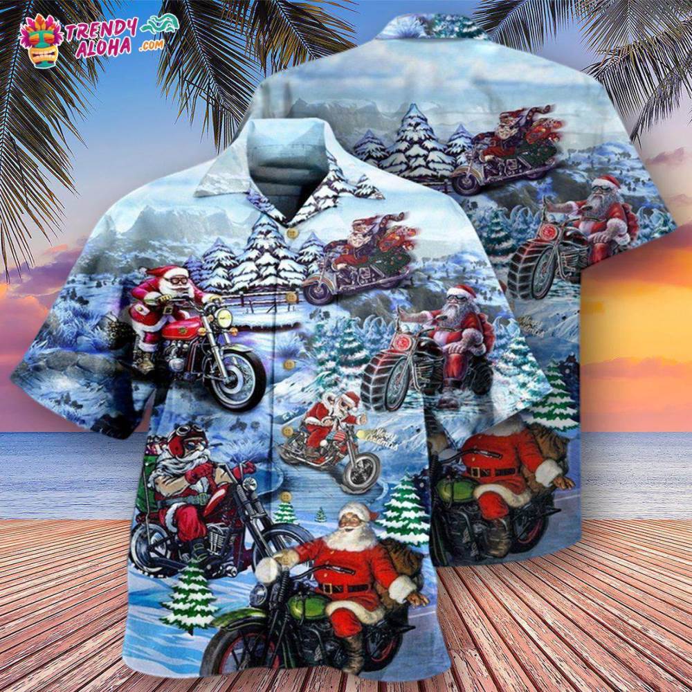 Christmas Driving With Santa Claus Merry Christmas Hawaiian Shirt – Trendy Aloha