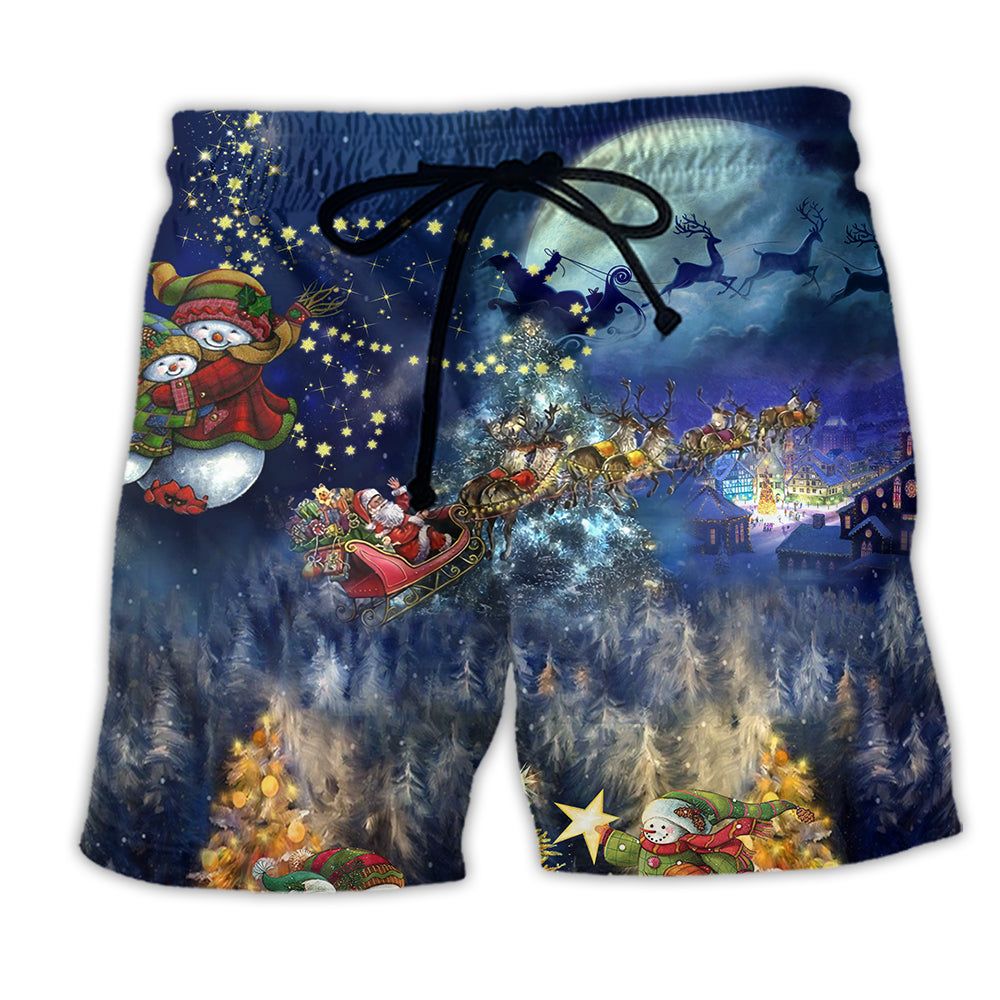 Christmas Family In Love Trendy Aloha Hawaiian Beach Shorts Christmas Family In Love Trendy Aloha Hawaiian Beach Shorts