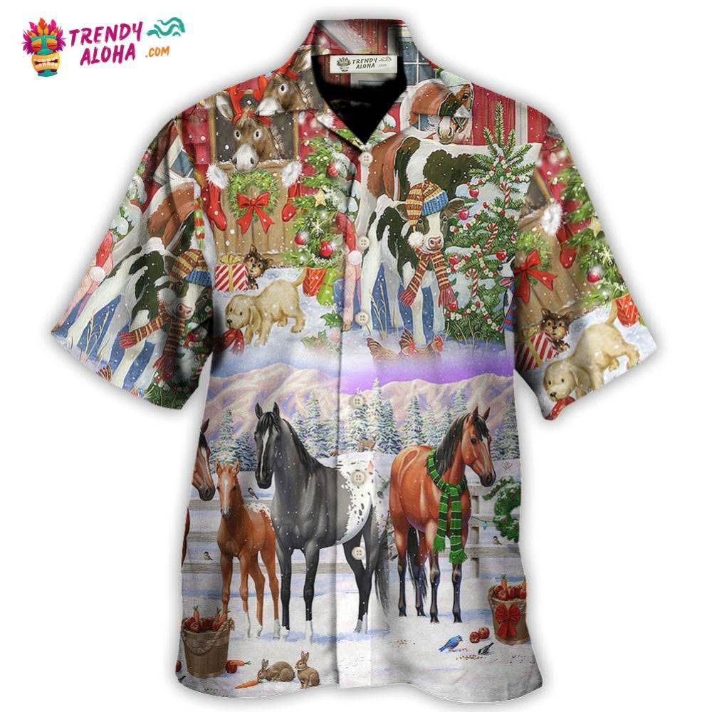 Christmas Farm Merry Xmas To Everyone Hawaiian Shirt – Trendy Aloha Christmas Farm Merry Xmas To Everyone Hawaiian Shirt – Trendy Aloha