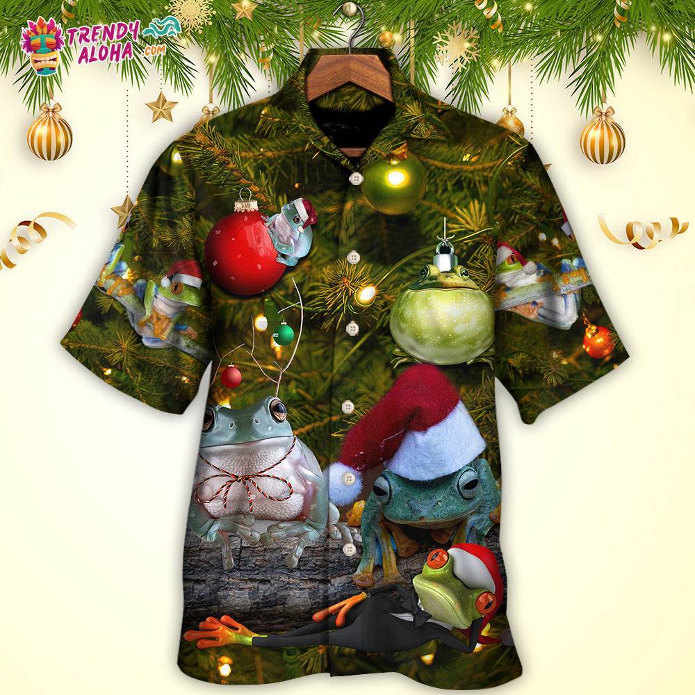 Christmas Frog Merry Christmas Bauble Hawaiian Shirt – Trendy Aloha
