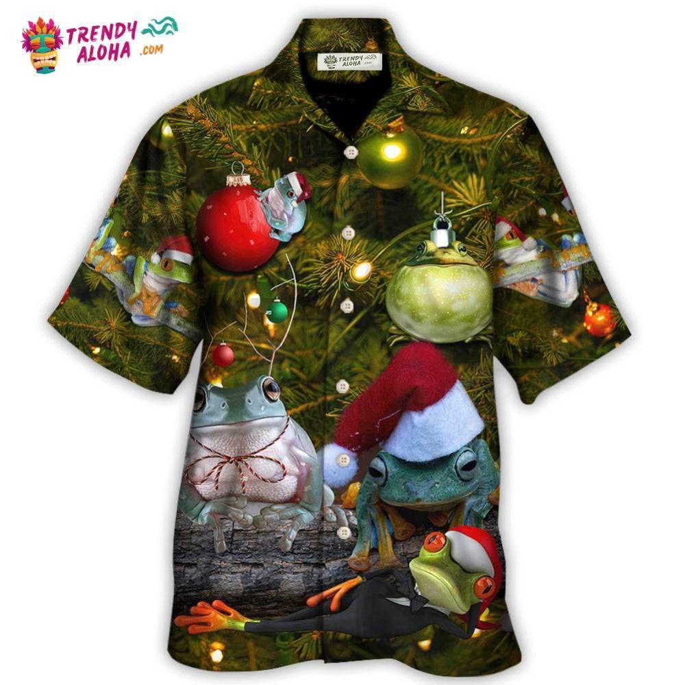 Christmas Frog Merry Christmas Bauble Hawaiian Shirt – Trendy Aloha Christmas Frog Merry Christmas Bauble Hawaiian Shirt – Trendy Aloha