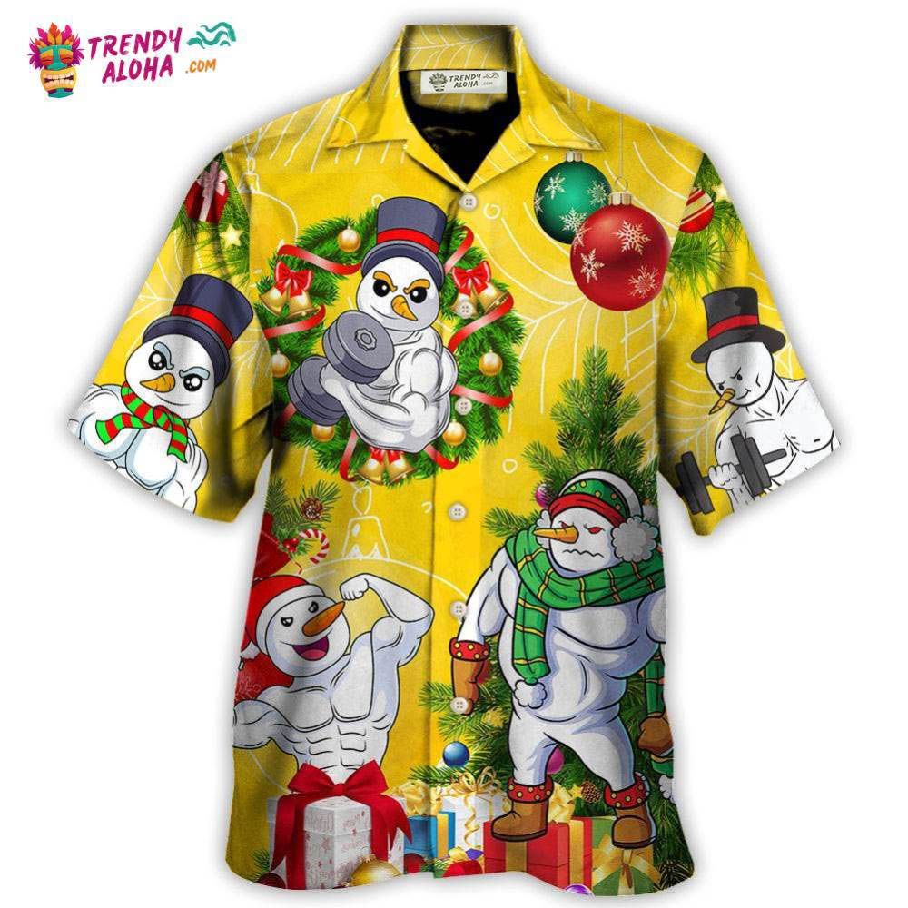 Christmas Frosty The Swoleman Snowman Workout Funny Hawaiian Shirt – Trendy Aloha Christmas Frosty The Swoleman Snowman Workout Funny Hawaiian Shirt – Trendy Aloha