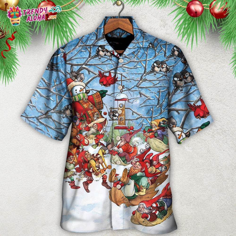 Christmas Gnome Play Winter Christmas Hawaiian Shirt – Trendy Aloha