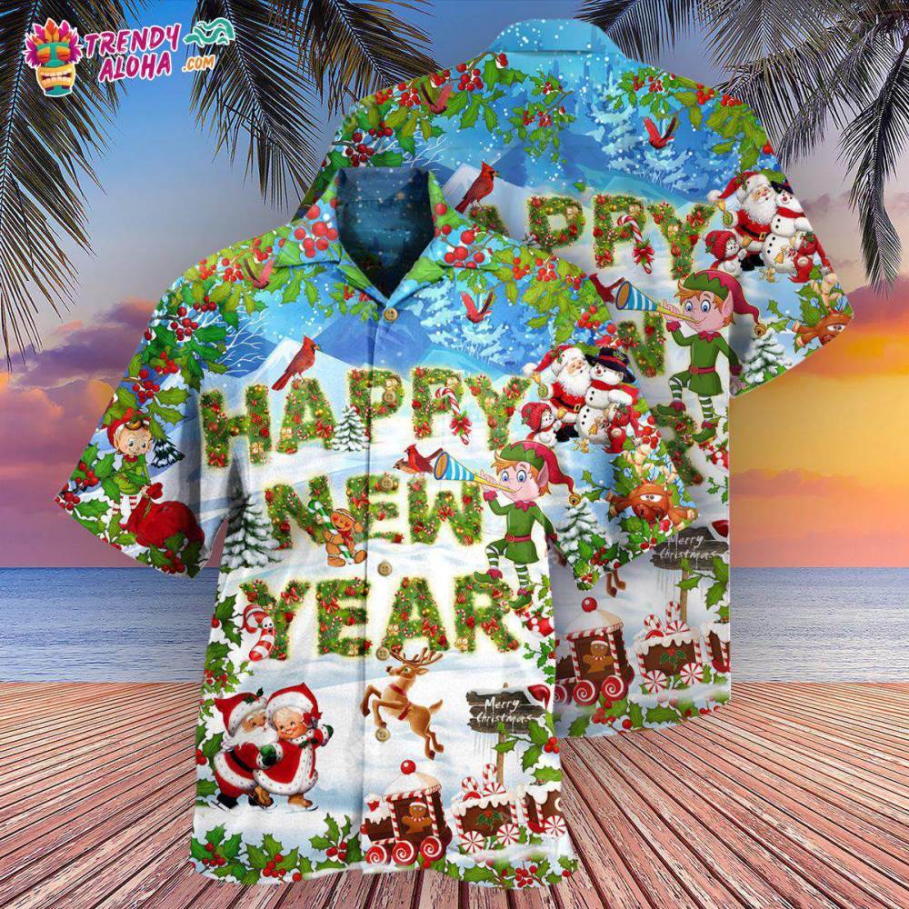 Christmas Happy New Year Snow Merry Christmas Hawaiian Shirt – Trendy Aloha