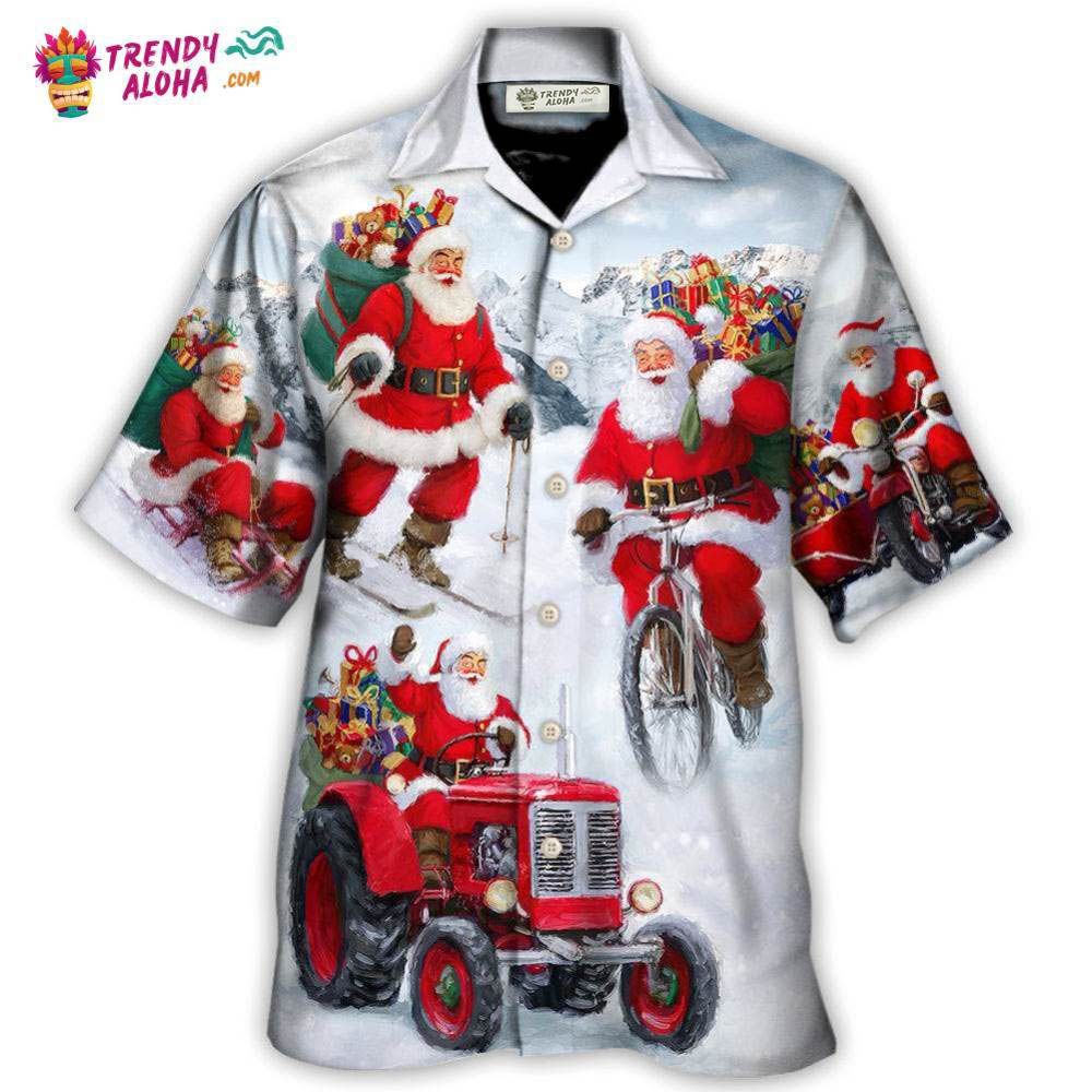 Christmas Having Fun With Santa Claus Gift For Xmas Hawaiian Shirt – Trendy Aloha