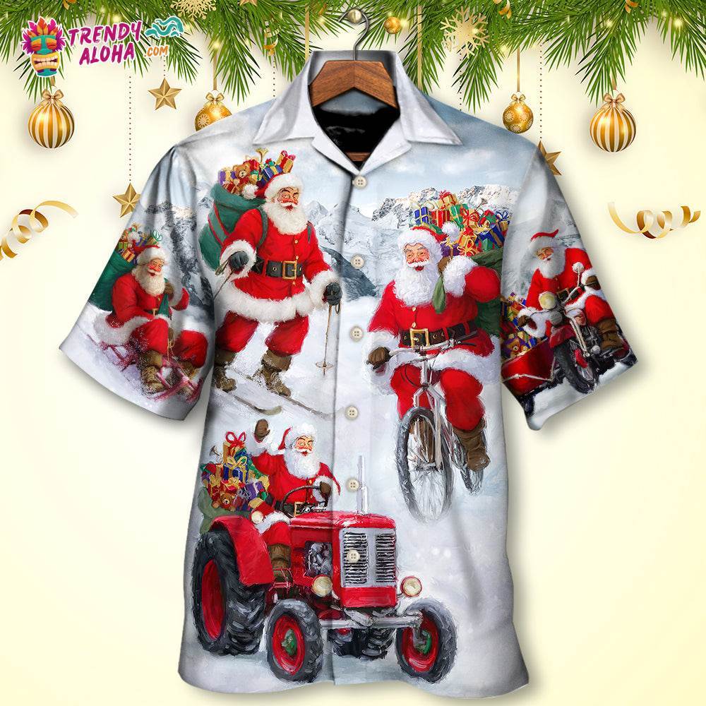Christmas Having Fun With Santa Claus Gift For Xmas Hawaiian Shirt – Trendy Aloha