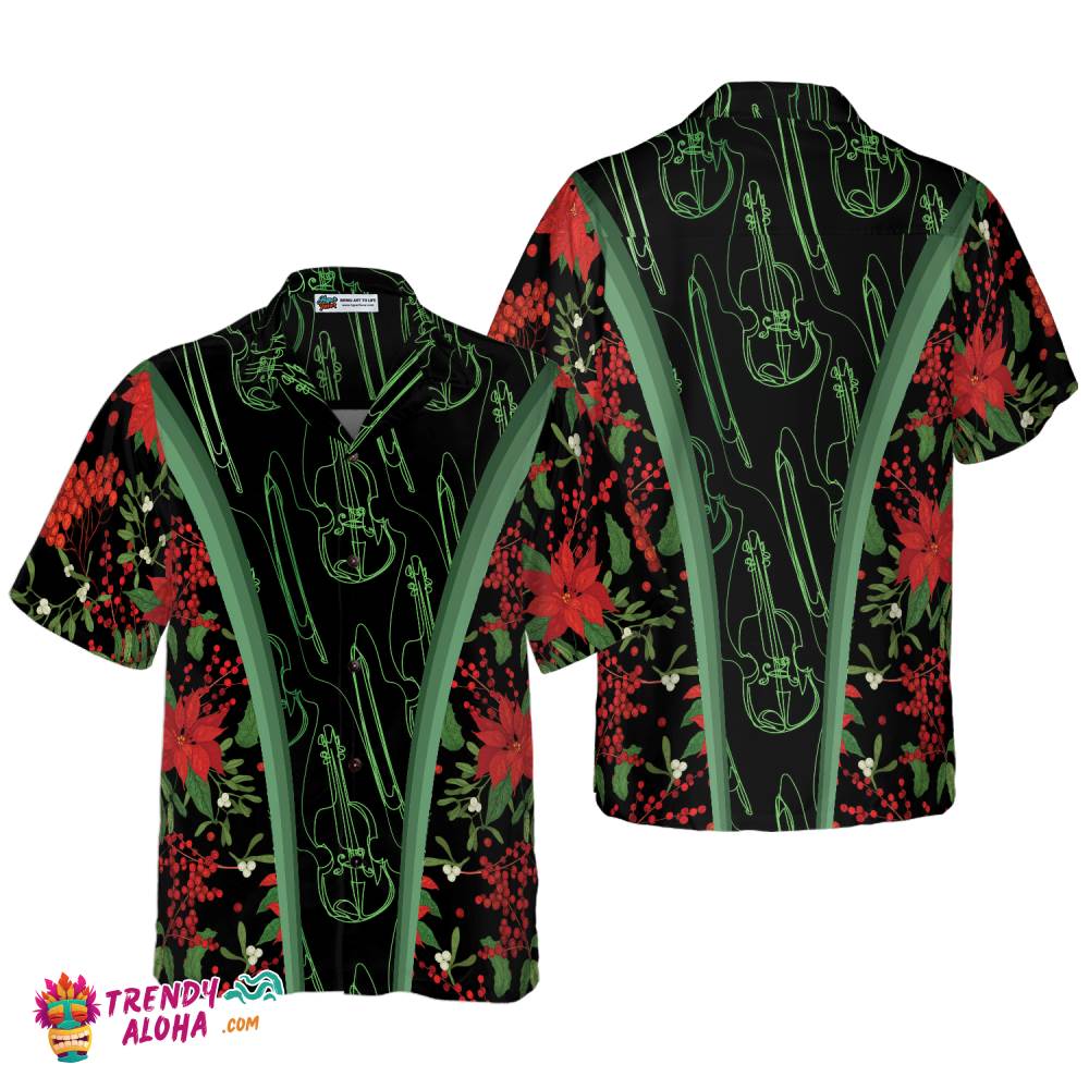 Christmas Hawaiian Shirts, Chritmas Violin Music Pattern Shirt Short Sleeve, Christmas Shirt Idea Gift For Men And Women Christmas Hawaiian Shirts, Chritmas Violin Music Pattern Shirt Short Sleeve, Christmas Shirt Idea Gift For Men And Women